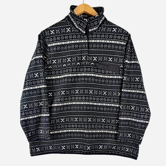 Jachs Other - JACHS New York Cabin Mock Neck Fair Isle Fleece Pullover XL